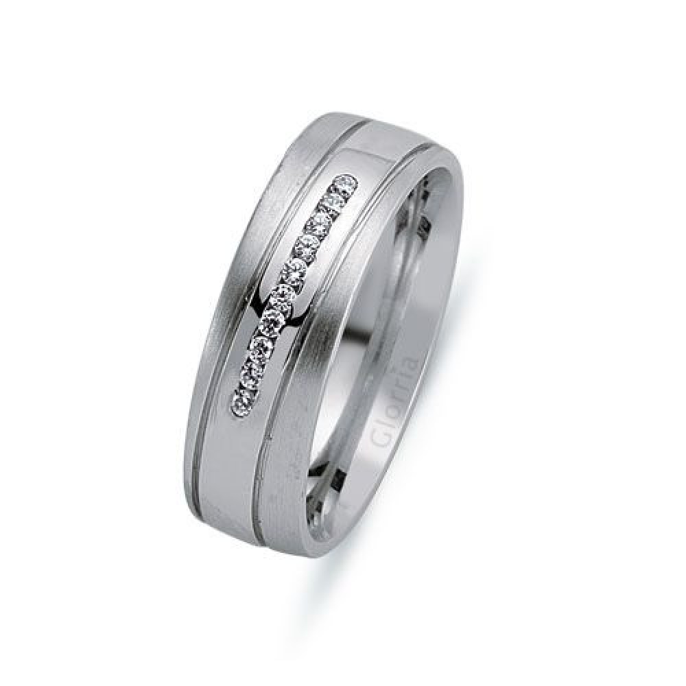 Glorria 925k Sterling Silver 6mm Woman Wedding Ring