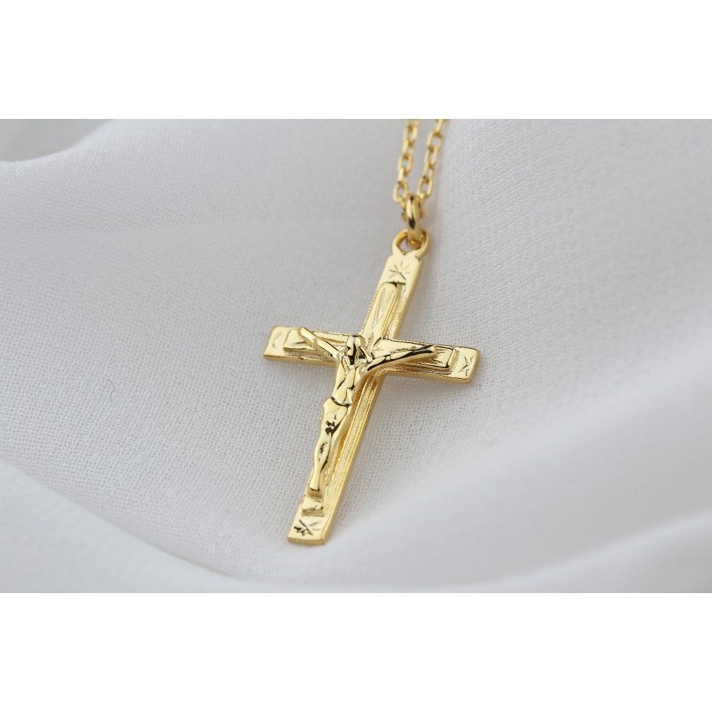 Glorria 925k Sterling Silver Cross Necklace