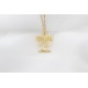 Glorria 925k Sterling Silver 7 Branch Menorah Necklace