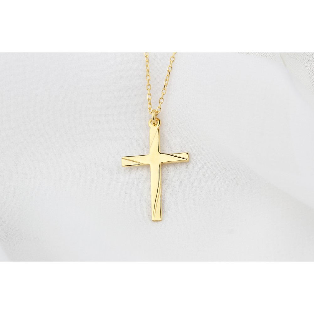 Glorria 925k Sterling Silver Cross Necklace