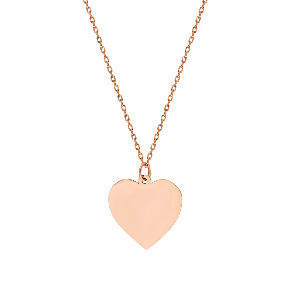 Glorria 14k Solid Gold Heart Necklace