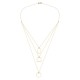 Glorria 14k Solid Gold Three Combine Geometric Necklace