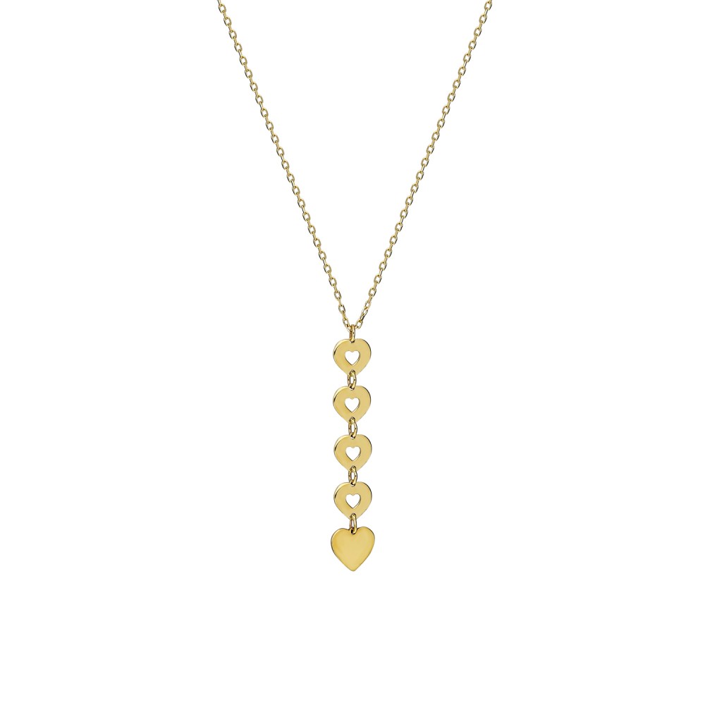 Glorria 14k Solid Gold Heart Necklace