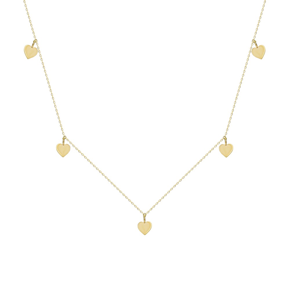 Glorria 14k Solid Gold Heart Necklace