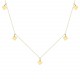 Glorria 14k Solid Gold Flower Necklace