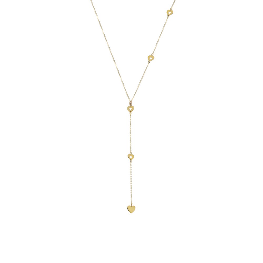 Glorria 14k Solid Gold Heart Necklace