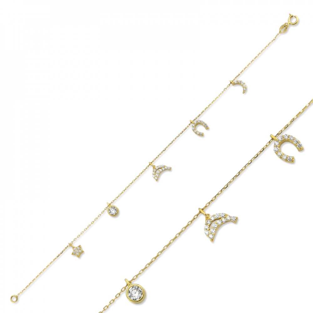 Glorria 14k Solid Gold Luck Bracelet