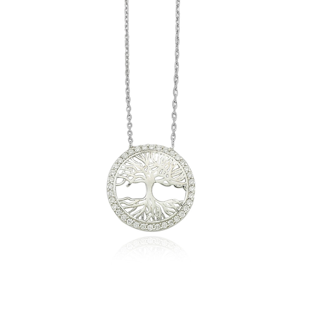 Glorria 925k Sterling Silver Life Tree Necklace